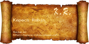 Kepecs Robin névjegykártya